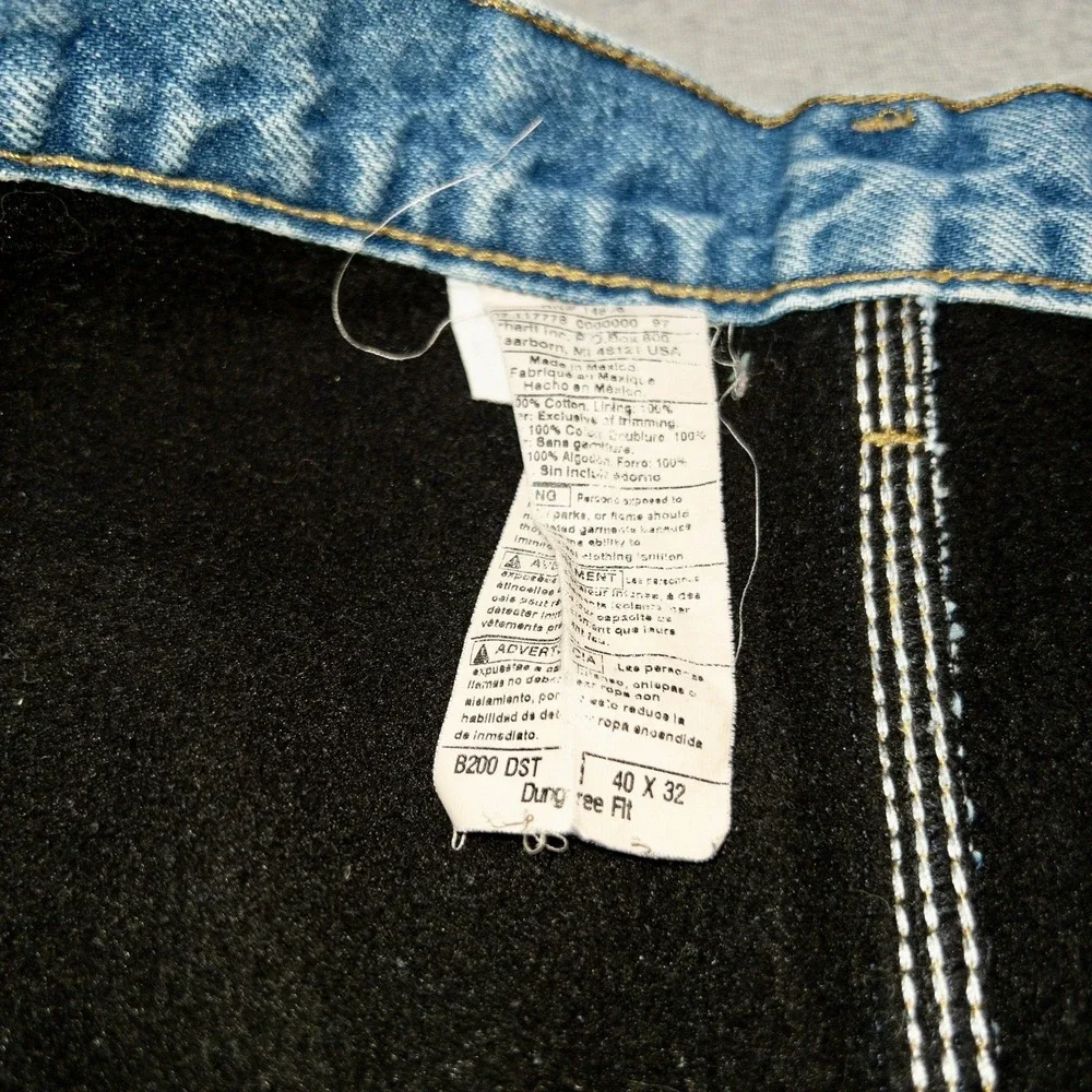 Carhartt B200-DST Fleece Lined Jeans Mens‎ 40x32 Workwear Farming Outdoors Ranch